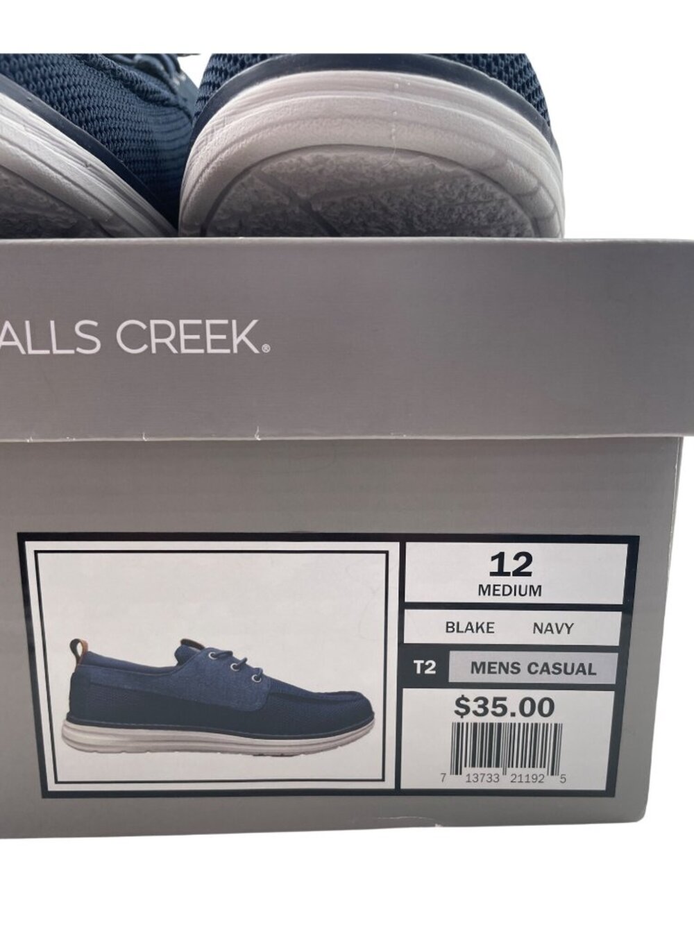 Falls Creek Blake Mens Size 12M Navy Blue Lace Up Casual Shoes Loafers - Picture 11 of 12